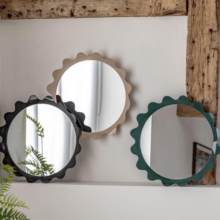 Shoreditch mirror teal (w)600mm x (d)55mm x (h)600mm - WowCornwall