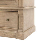 Close-up of the Vancouver 2 Door Wardrobe showing detailed light wood texture and a drawer with a round knob handle.