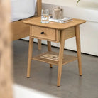 Hatfield 1 Drawer Bedside Natural 450x400x500mm - WowCornwall