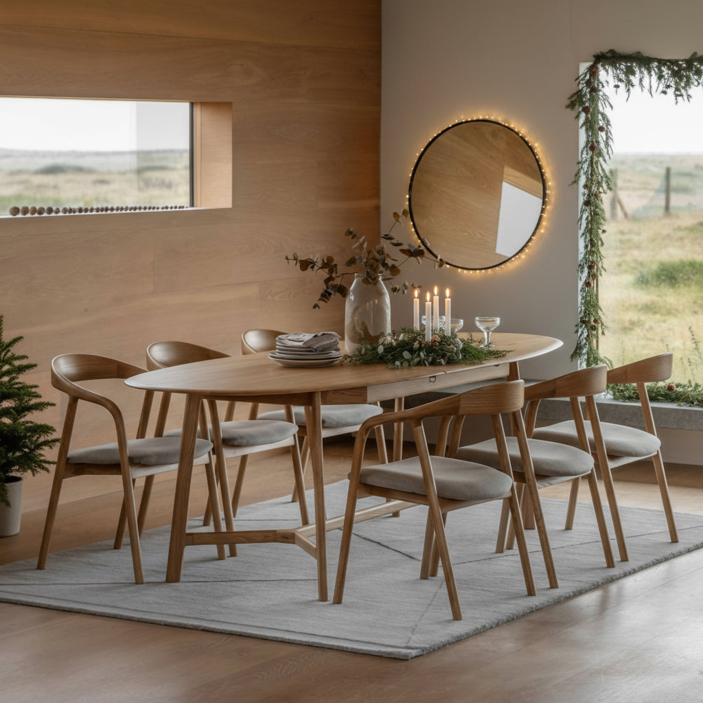 Mawes Extending Dining Table 2000/2500x1000x760mm - WowCornwall