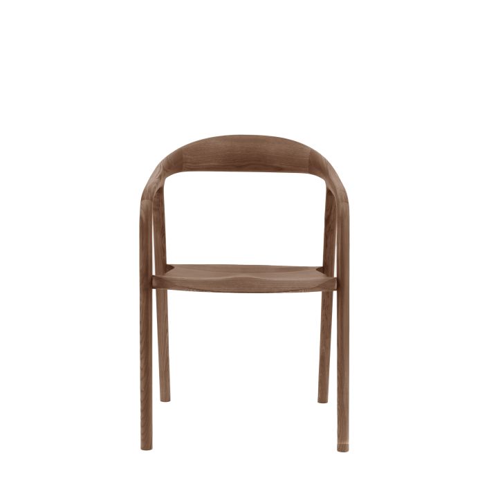 Mawes Dining Chair Walnut 552x565x775mm (2pk) - WowCornwall