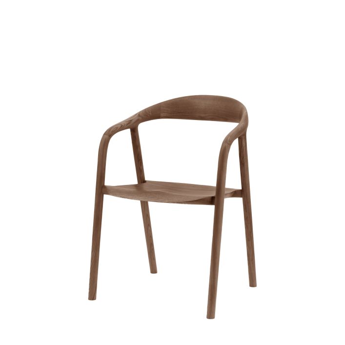 Mawes Dining Chair Walnut 552x565x775mm (2pk) - WowCornwall