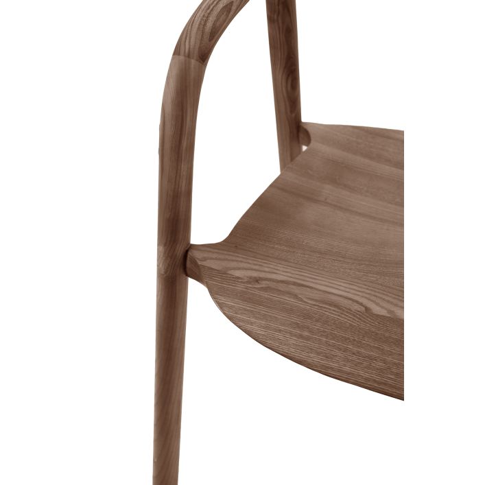 Mawes Dining Chair Walnut 552x565x775mm (2pk) - WowCornwall