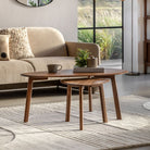 Mawes Coffee Table Nest Walnut 1100x600x450mm - WowCornwall
