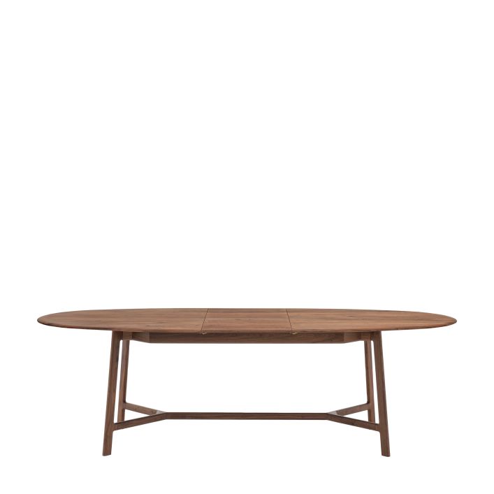 Mawes Extending Dining Table Walnut 2000/2500x1000x760mm - WowCornwall