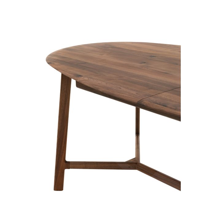 Mawes Extending Dining Table Walnut 2000/2500x1000x760mm - WowCornwall