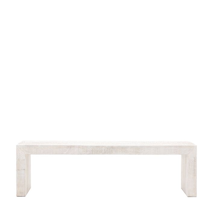 Iowa Dining Bench Natural or Whitewash 1600x360x450mm - WowCornwall