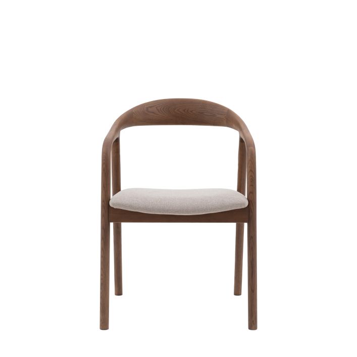 Mawes Dining Chair Walnut UPH 552x565x775mm (2pk) - WowCornwall