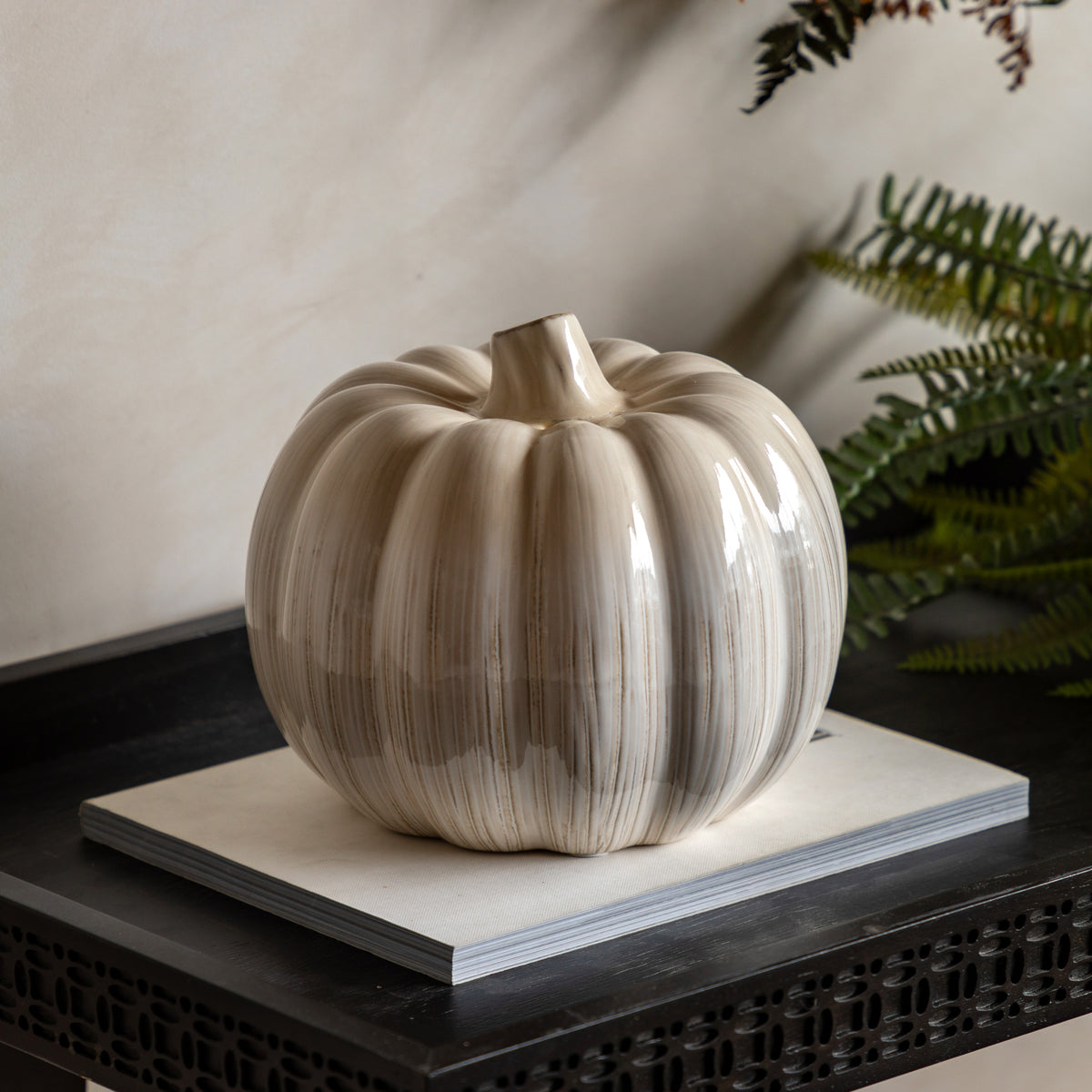 Ceramic Pumpkin with Natural Glaze - WowCornwall