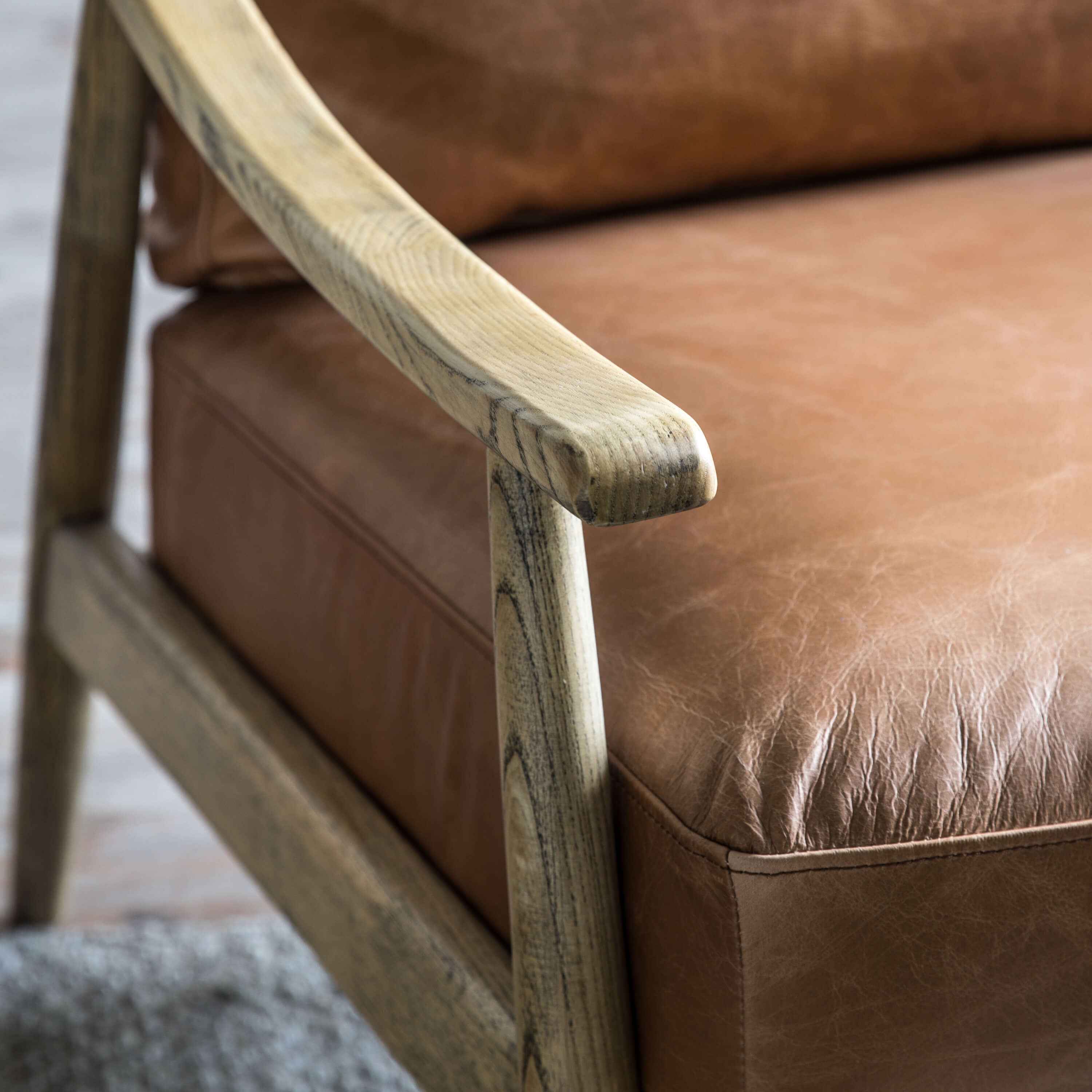 Barras Armchair Brown Leather
