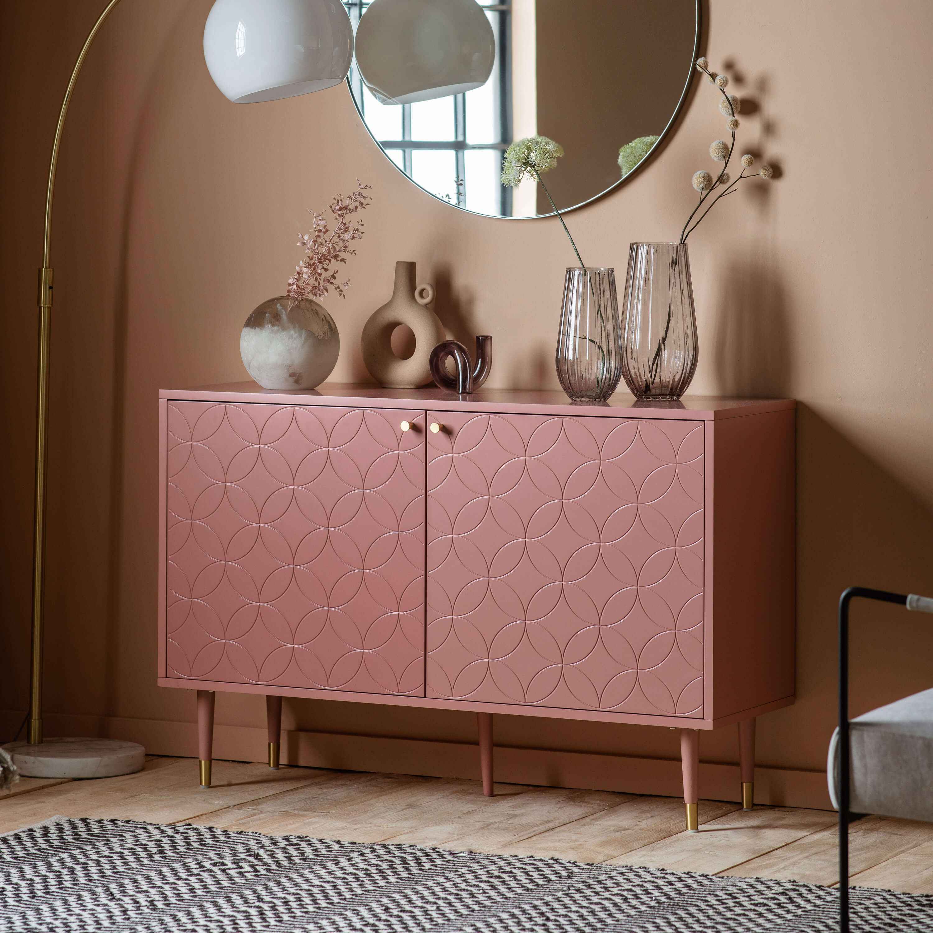 Holbrook 2 Door Cabinet Pink 1200x400x790mm