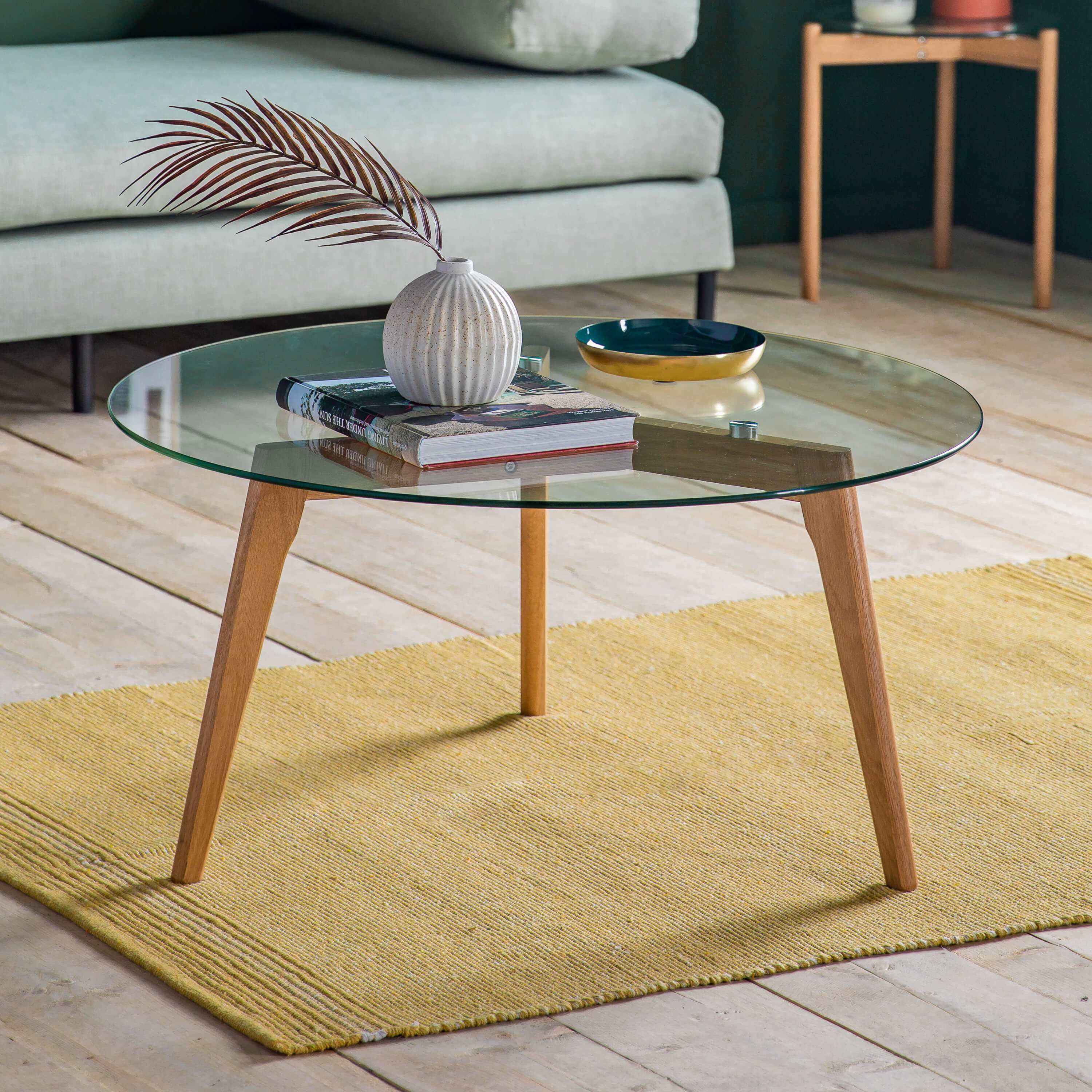 Blair Round Coffee Table Oak 900x900x450mm