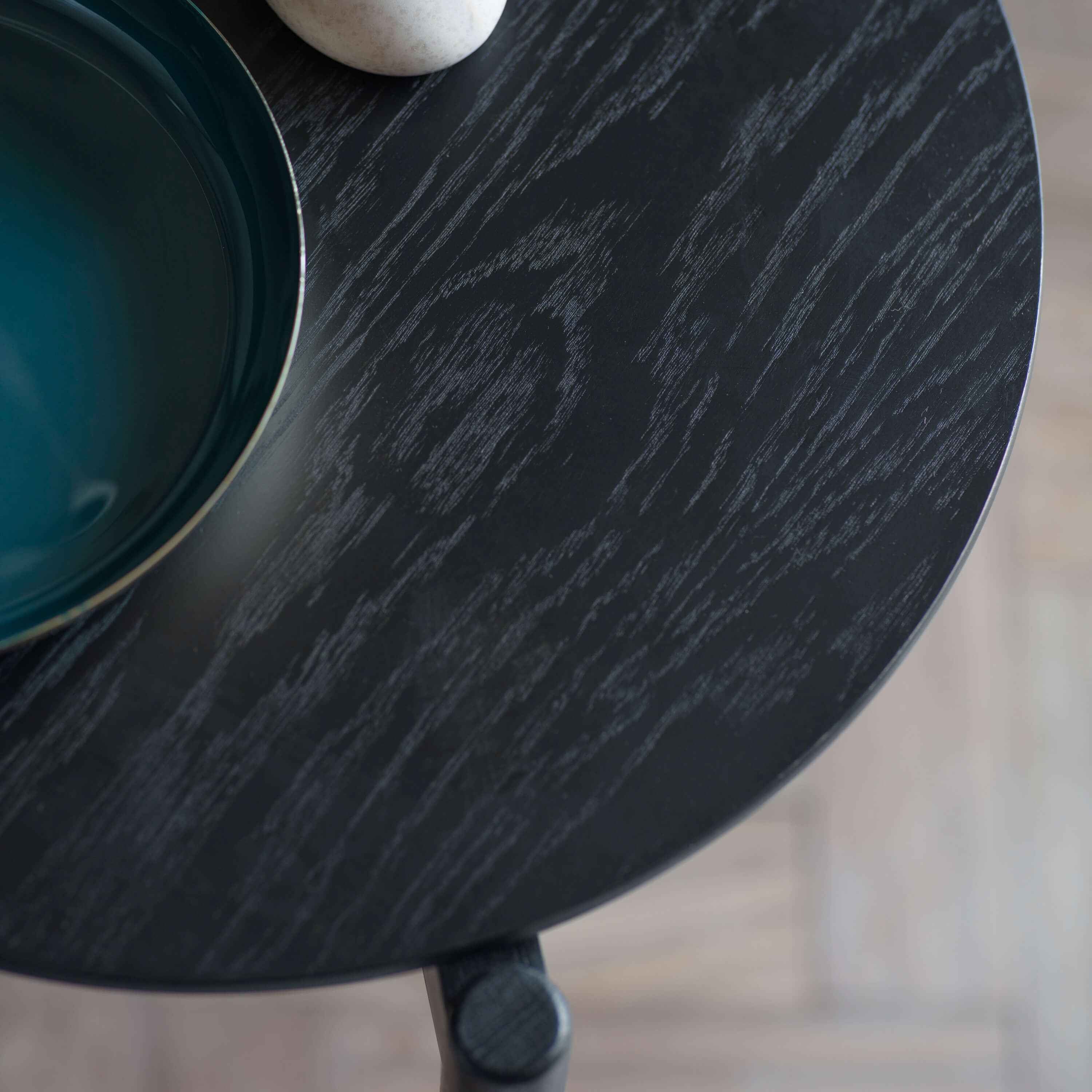 Burley Side Table Black 400x400x500mm