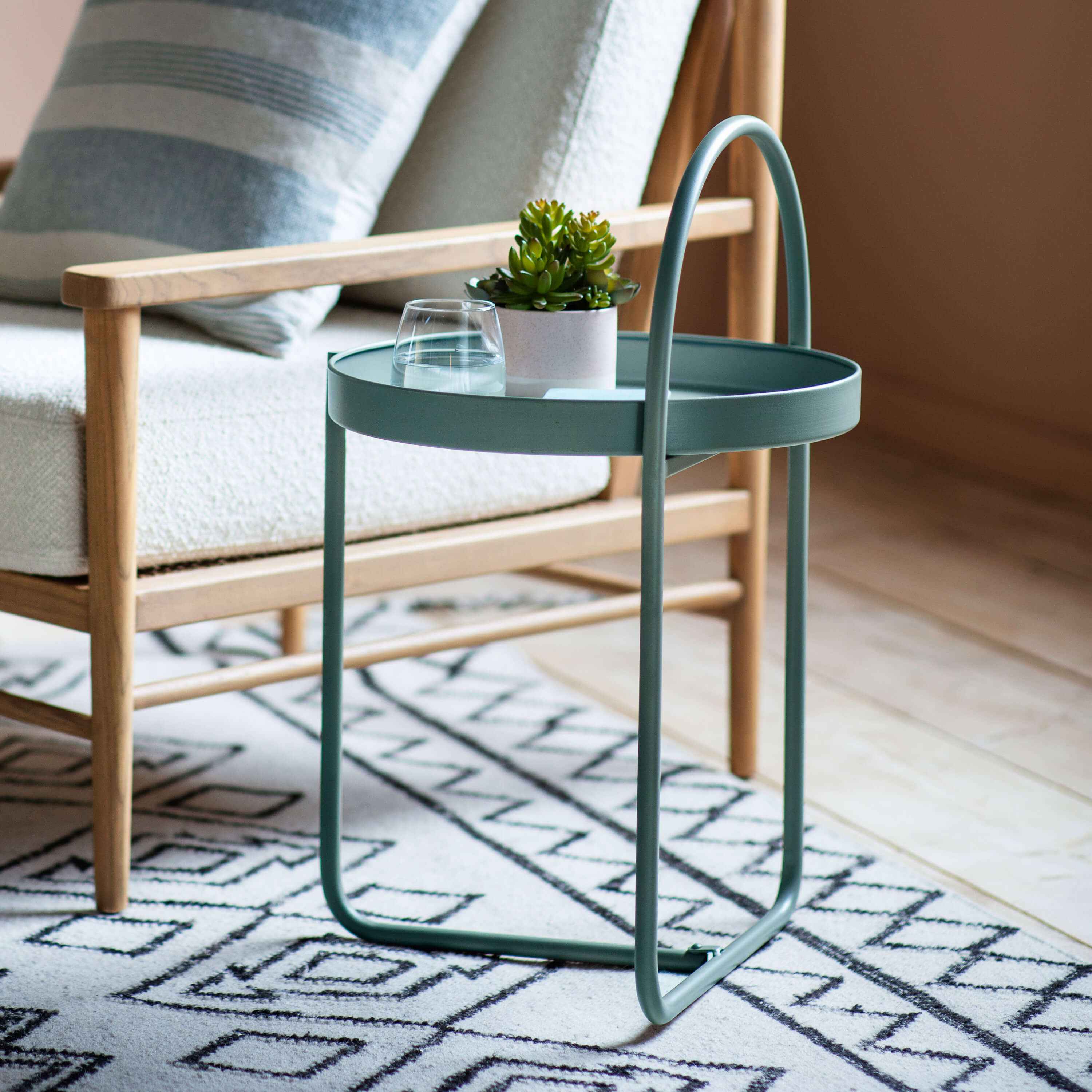 Melbury Side Table Teal 400x400x660mm