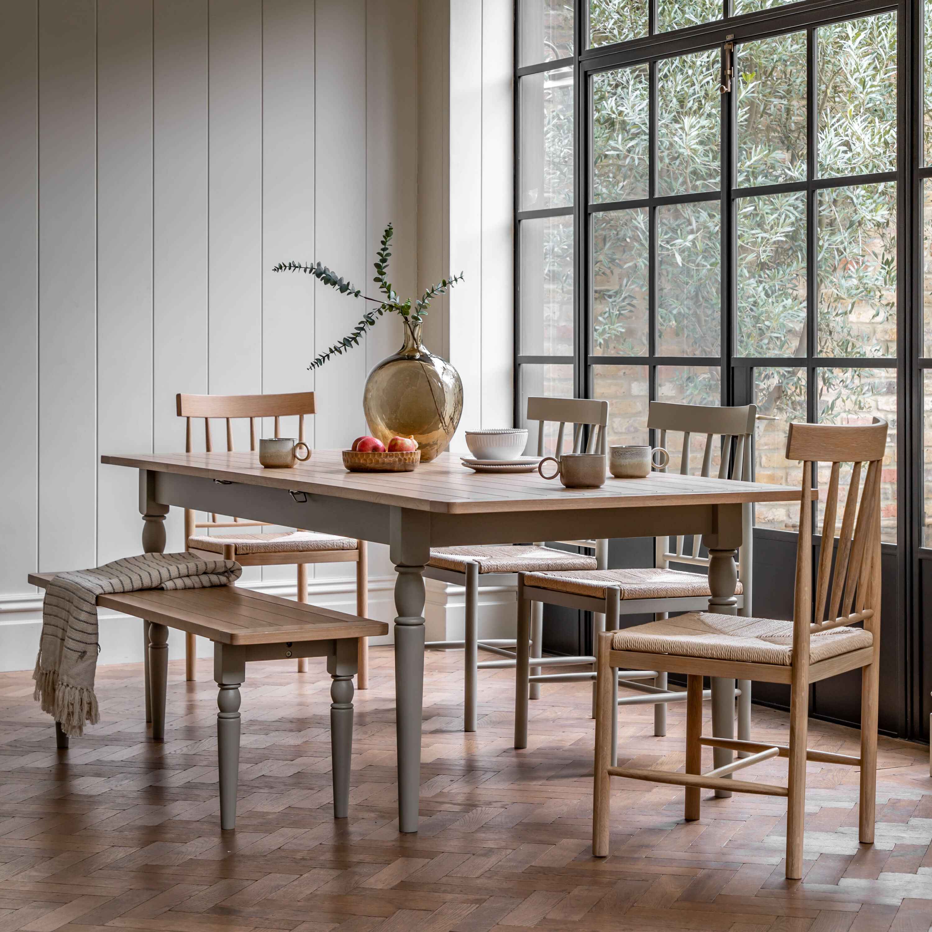 Newlyn Ext Dining Table Prairie 1800/2300x950x750mm