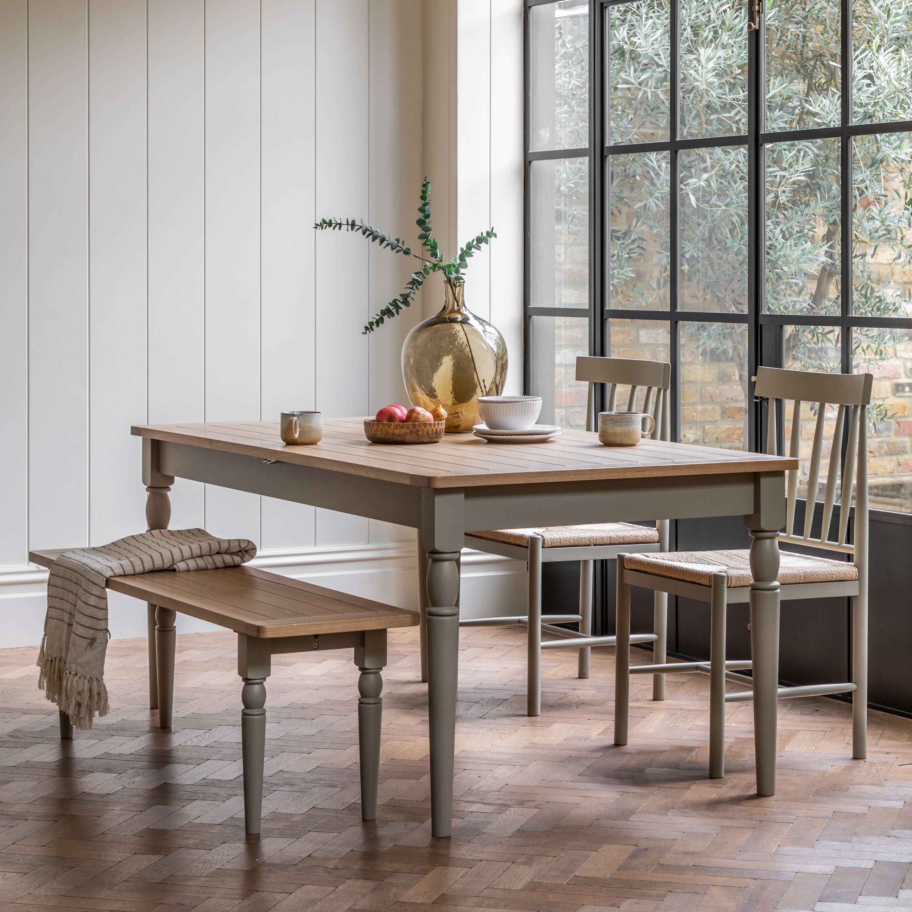 Newlyn Ext Dining Table Prairie 1800/2300x950x750mm