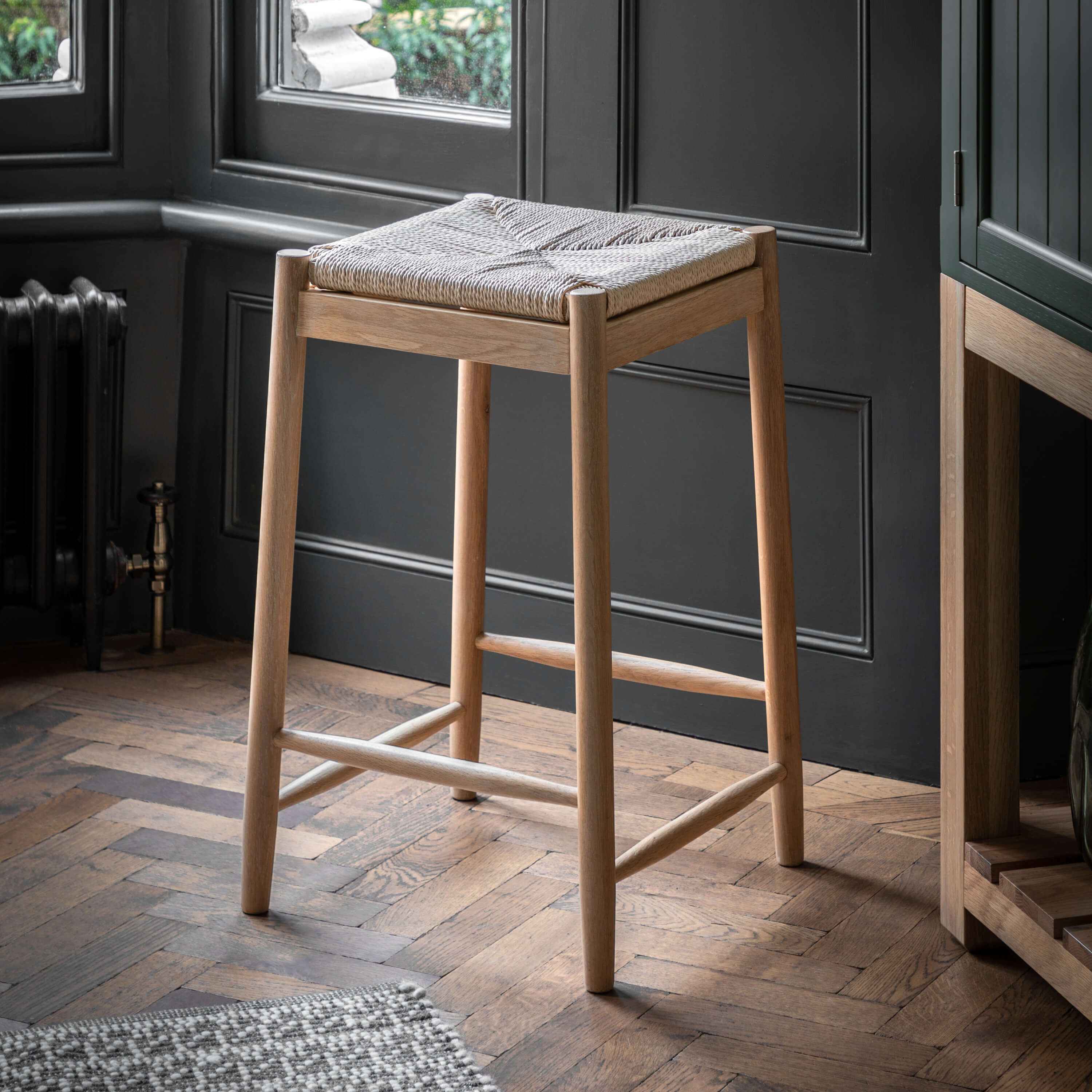 Newlyn Rope Stool 400x350x675mm