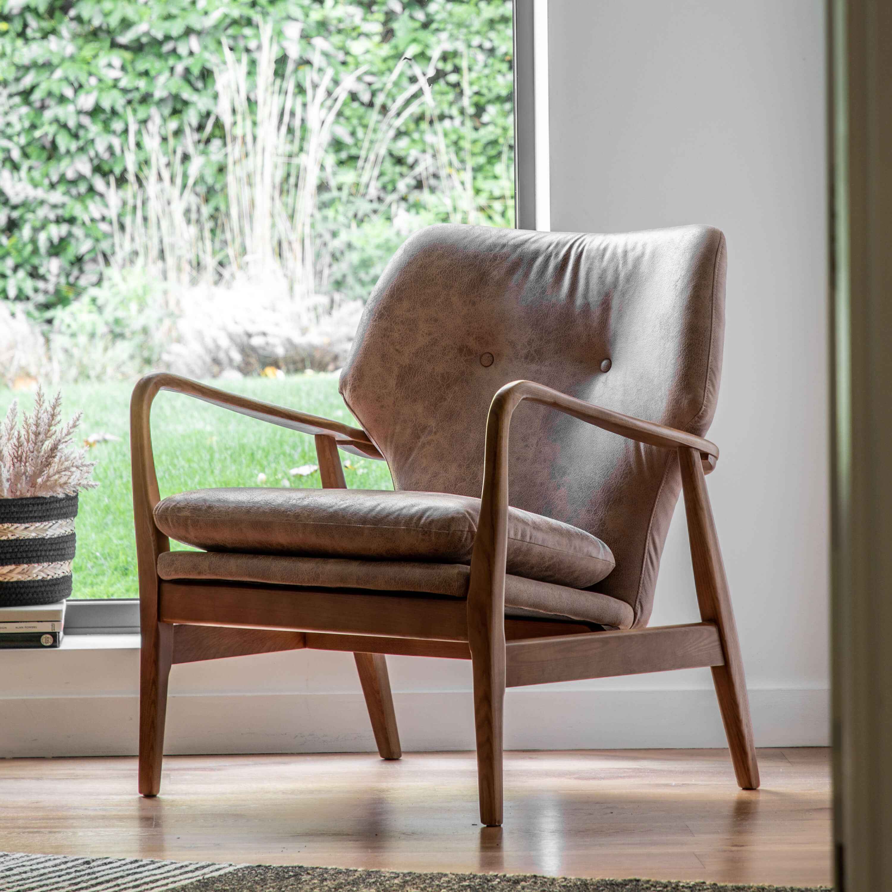 Rowan Armchair Brown Leather
