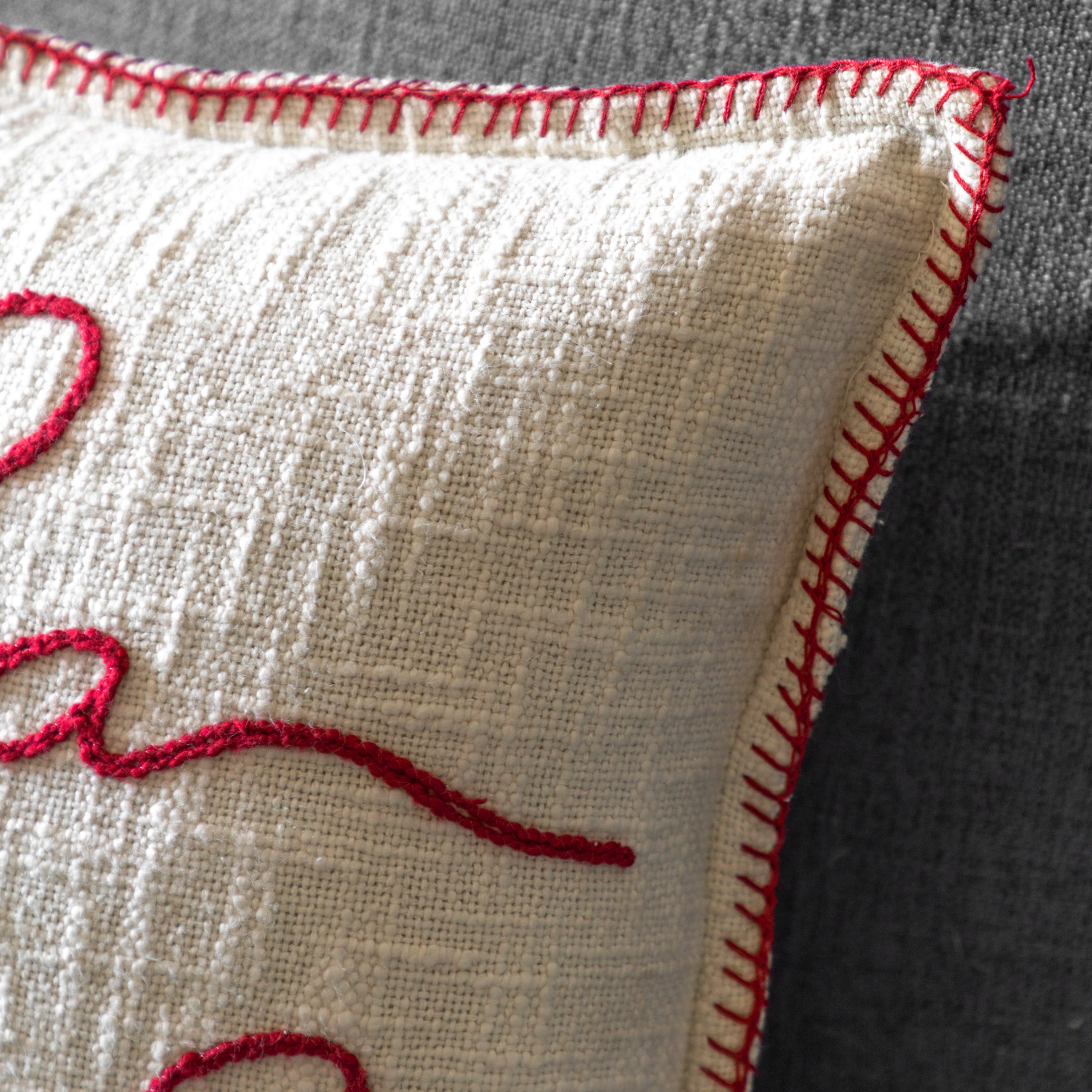 Falala Stitched Cushion - WowCornwall