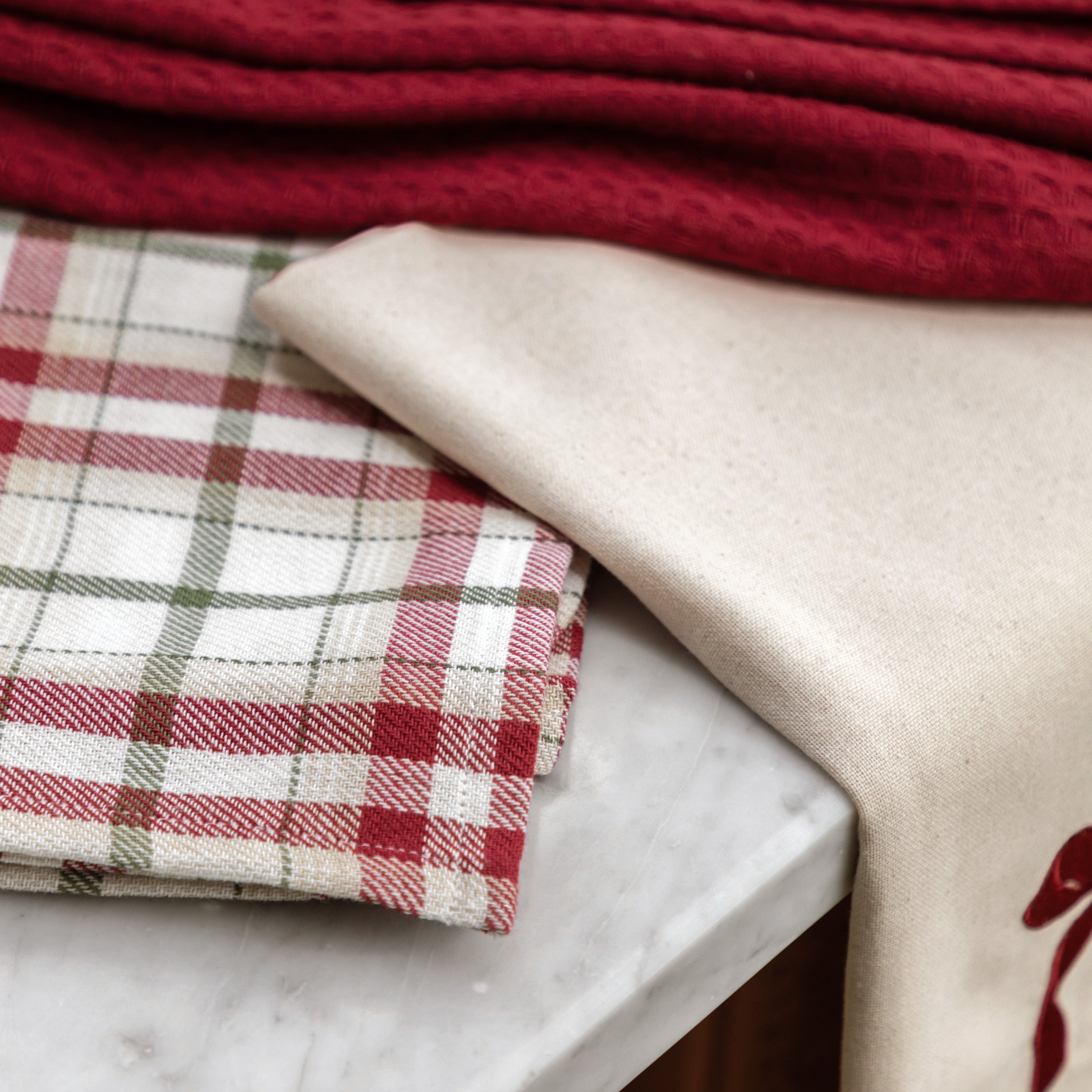 Heritage Christmas Tea Towels - Pack of Three - WowCornwall