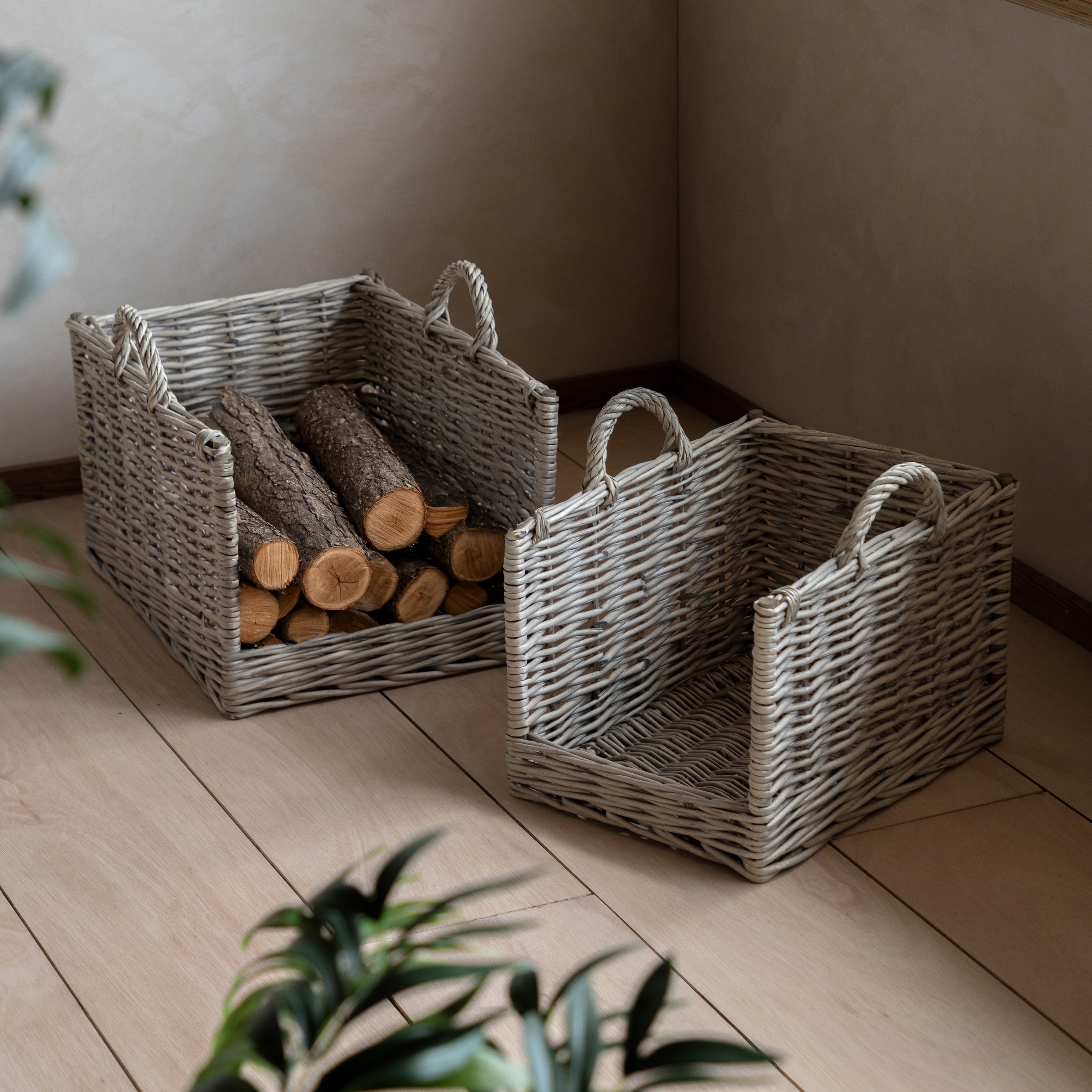 Corte Log Baskets Set of Two - WowCornwall