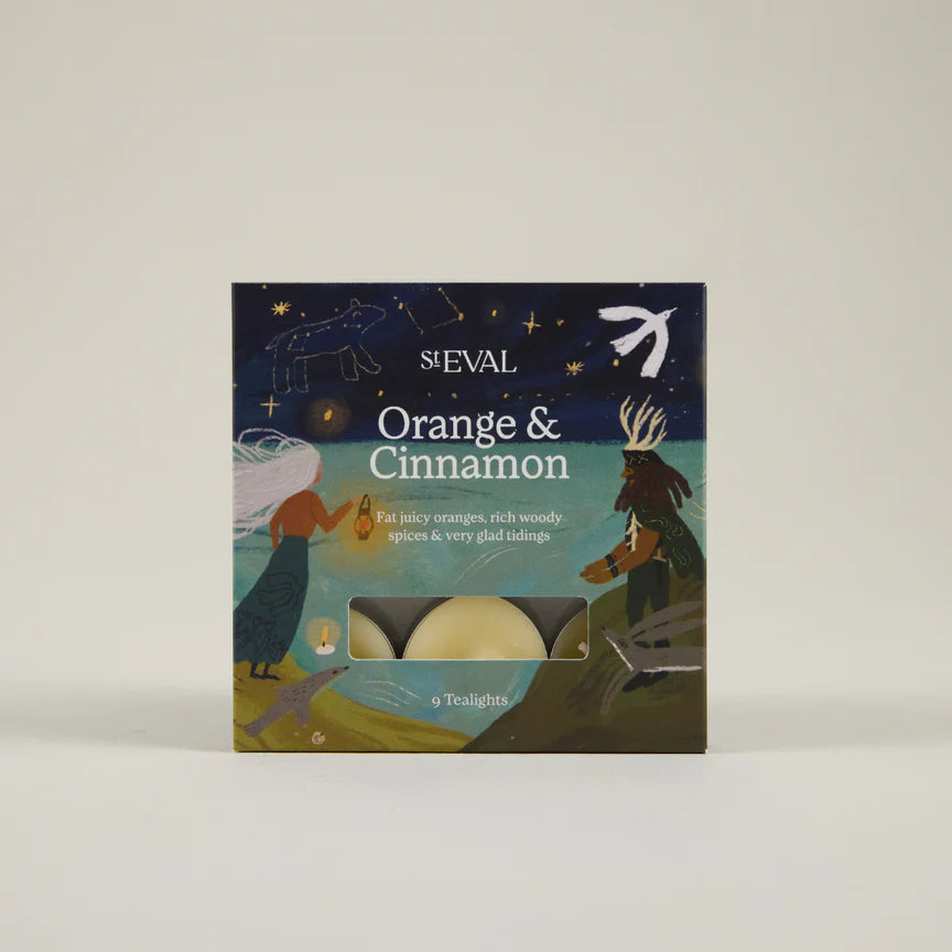 Orange & Cinnamon, Scented Christmas Tealights - WowCornwall