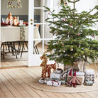 Large Christmas Goat with Red Ribbon - WowCornwall