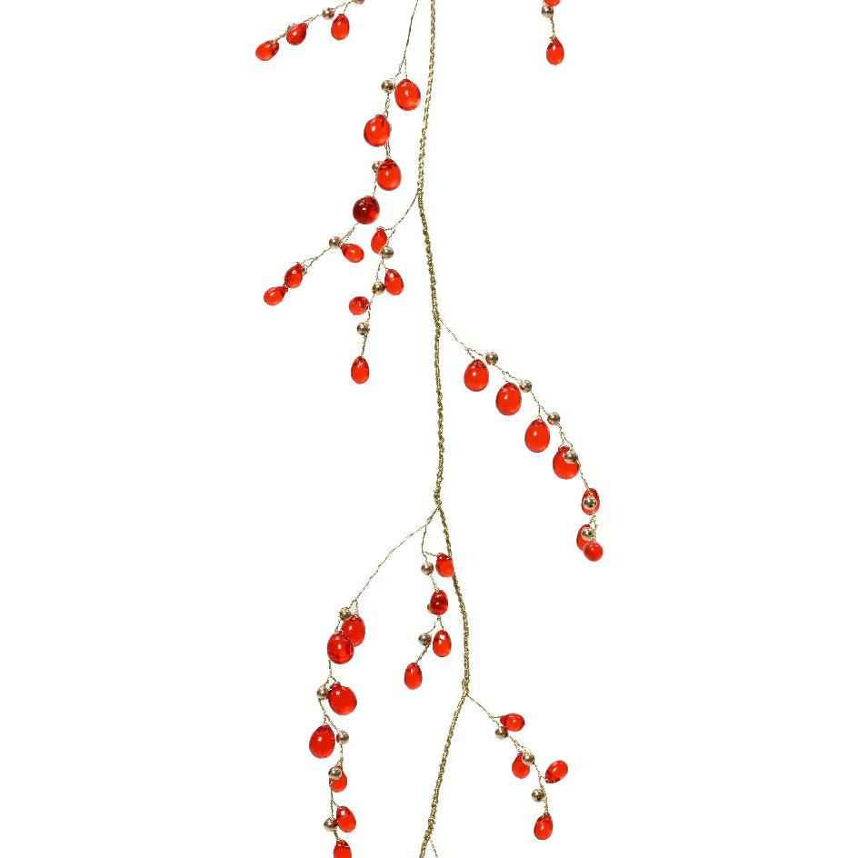 Acrylic Christmas Garland Red - 120cm