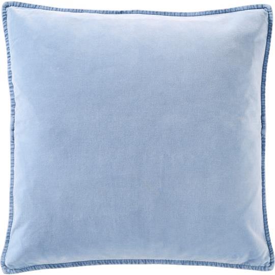 Cotton Velvet Square Cushion, Cornflower - WowCornwall