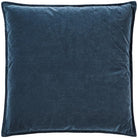 Cotton Velvet Square Cushion, Historical Blue - WowCornwall