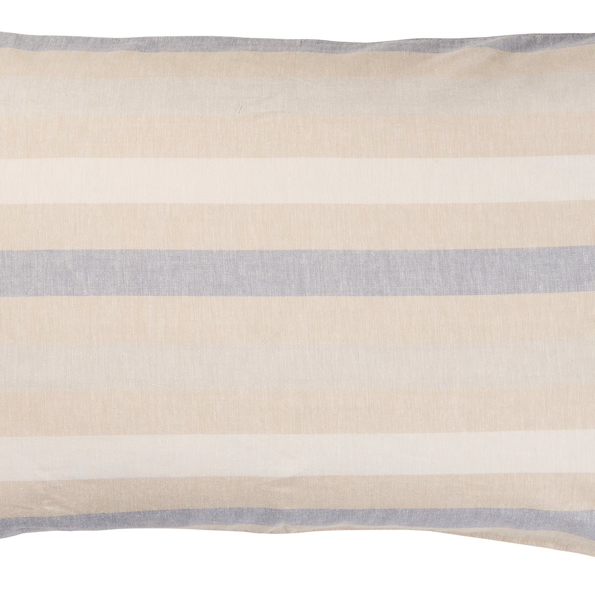 Rectangle Natural Warm White And Light Blue Stripes - WowCornwall