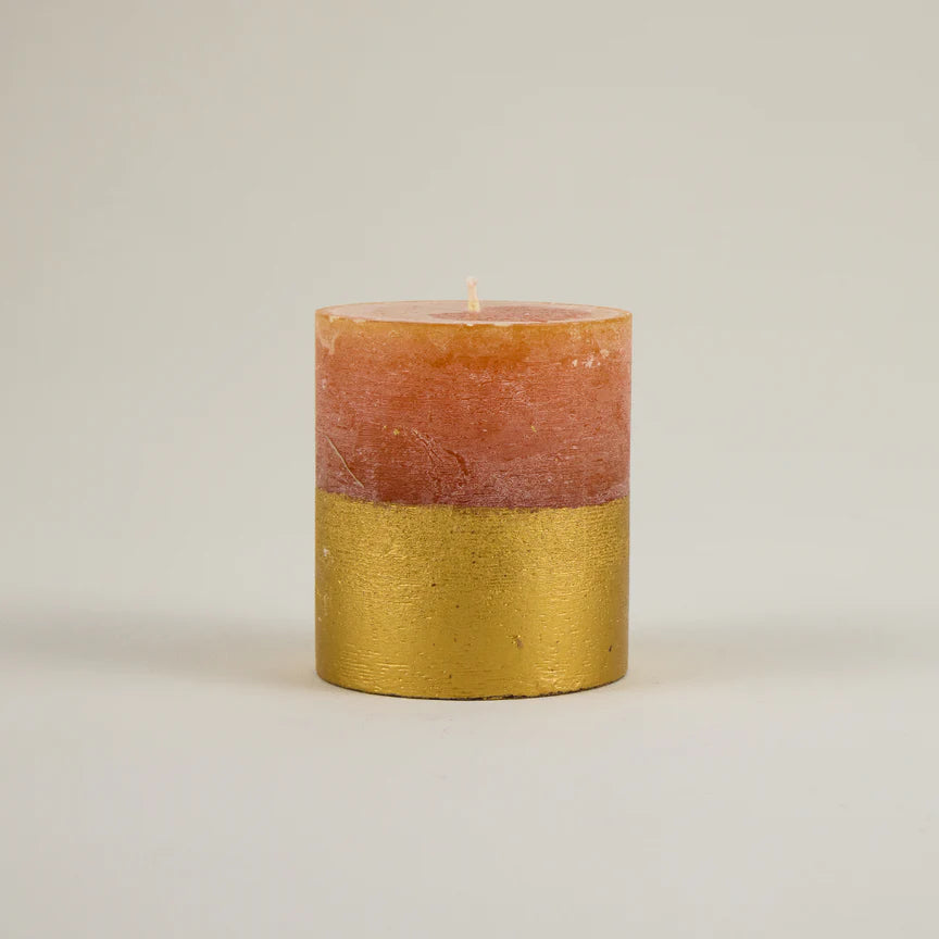 Orange & Cinnamon, Gold Half-Dipped Pillar - WowCornwall