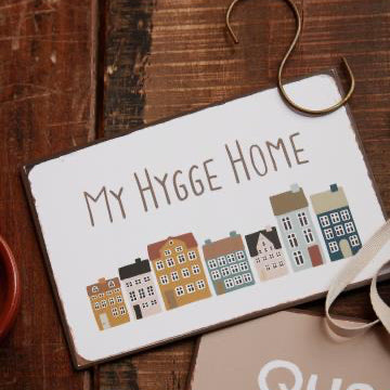 Metal sign My Hygge Home - WowCornwall