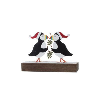 Kissing Puffins Decoration by Shoeless Joe - WowCornwall