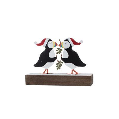 Kissing Puffins Decoration by Shoeless Joe - WowCornwall
