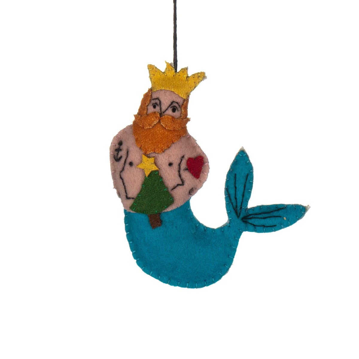 Felt Merman Christmas Decoration