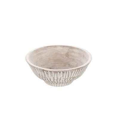 Bleached Mango Wood Bowl 20cm by Shoeless Joe