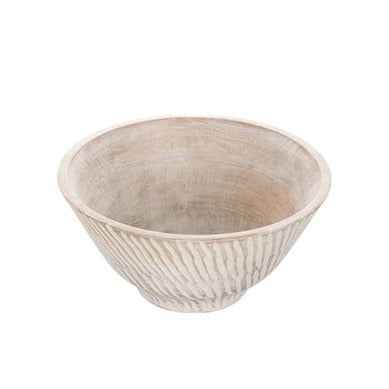 Bleached Mango Wood Bowl 25cm by Shoeless Joe