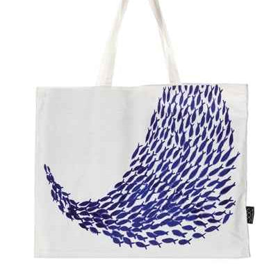 Fish Shoal Tote Bag by Shoeless Joe