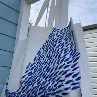 Fish Shoal Tote Bag by Shoeless Joe