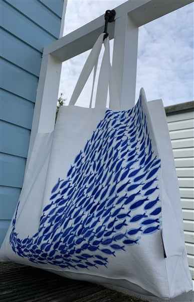 Fish Shoal Tote Bag by Shoeless Joe