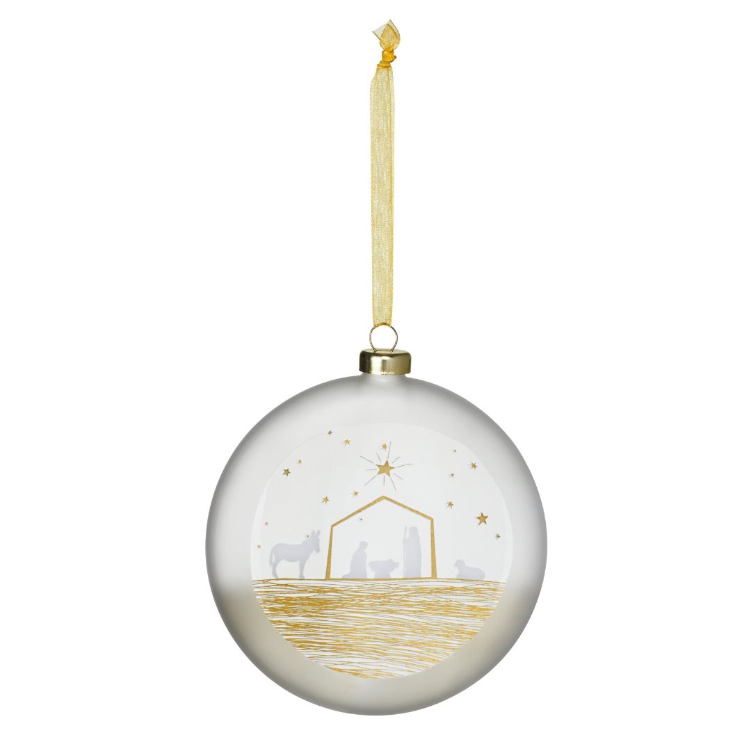 Frosted Glass Bauble Crib by Rader - WowCornwall