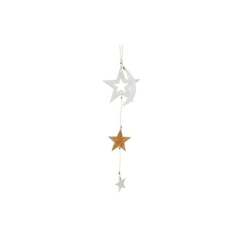 Golden Star Pendant White star by Rader - WowCornwall
