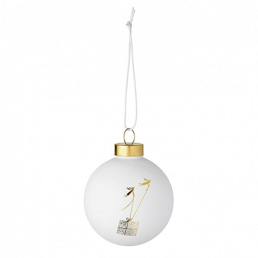 Winter Wonderland porcelain bauble Parcel Service by Rader - WowCornwall