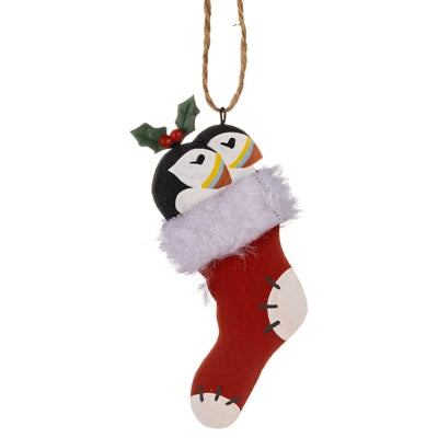 Puffins in stocking - WowCornwall