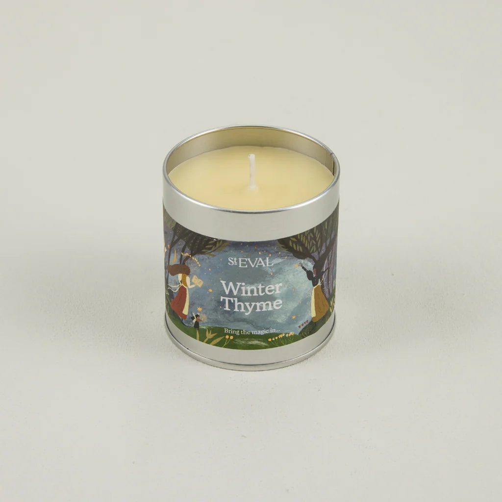 Winter Thyme, Scented Christmas Tin Candle - WowCornwall