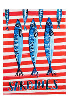 Sardines Tea Towel - WowCornwall