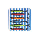 Rainbow Sardine Blue Stripe Coasters (4) - WowCornwall