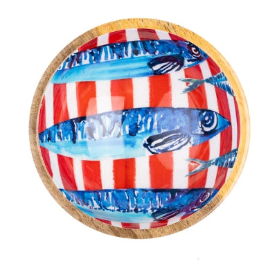 Sardine On Red Dip Bowl - WowCornwall