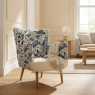 Wildflower Embroidered Armchair, Bluebell - WowCornwall
